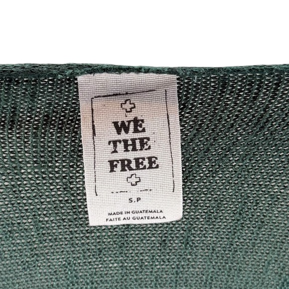 FREE PEOPLE We The Free Green Chasing You Twist Sweater Top Knit Women's S - Picture 5 of 6